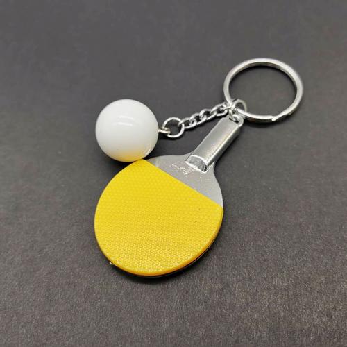 创意乒乓球球钥匙扣包包挂件球类挂饰礼品体育用品仿真乒乓球拍